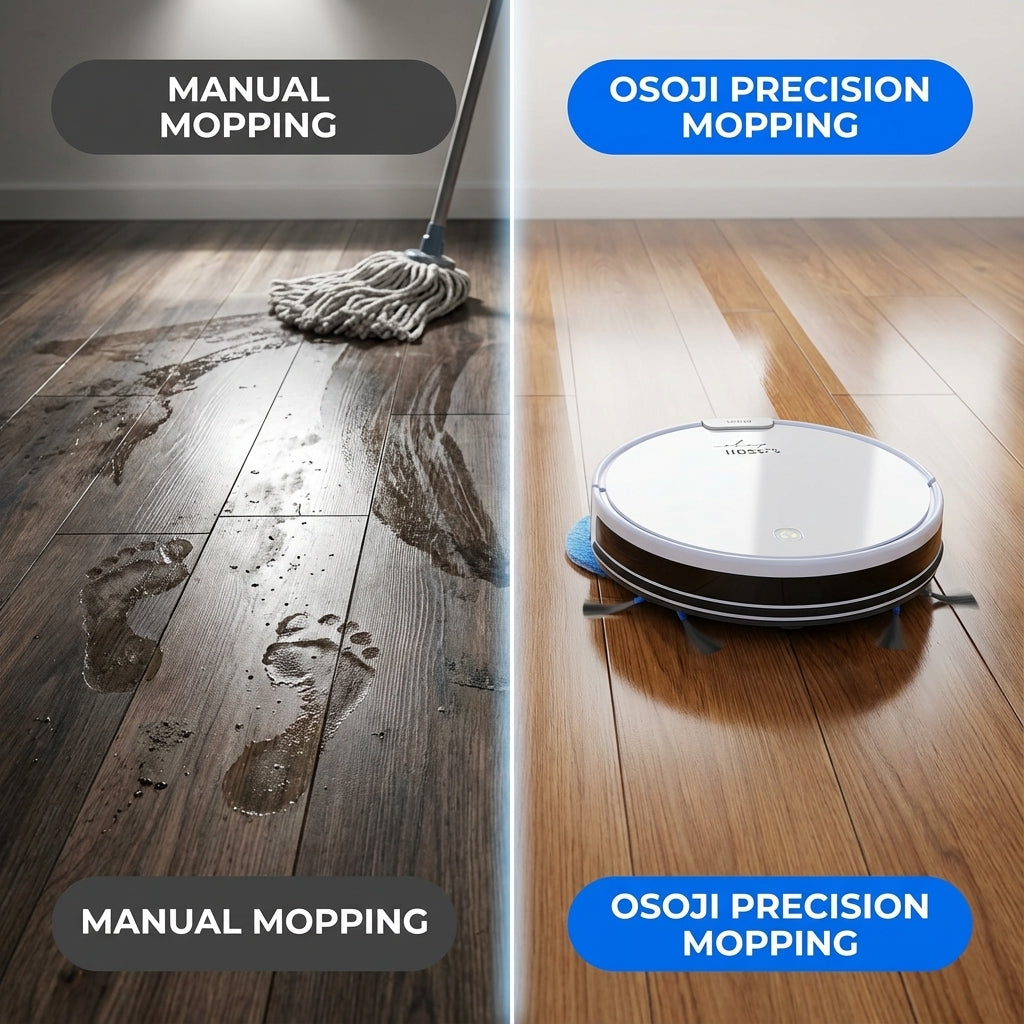 Osoji 3-in-1 Robot Vacuum and Mop - Robotic Vacuum Cleaner - Robot Vacuum - Dojo Duo 990 - WiFi Connection. HEPA Filter. Powerful Suction System, Ultra-Quiet